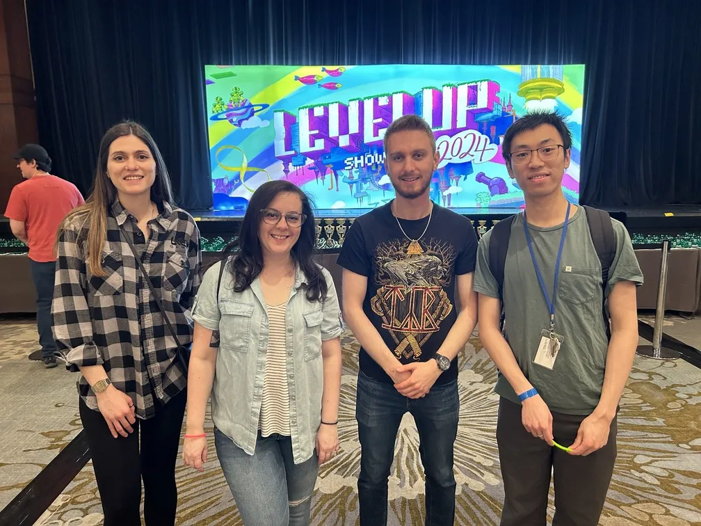 Quickhubly team members at Level Up Student Showcase 2024